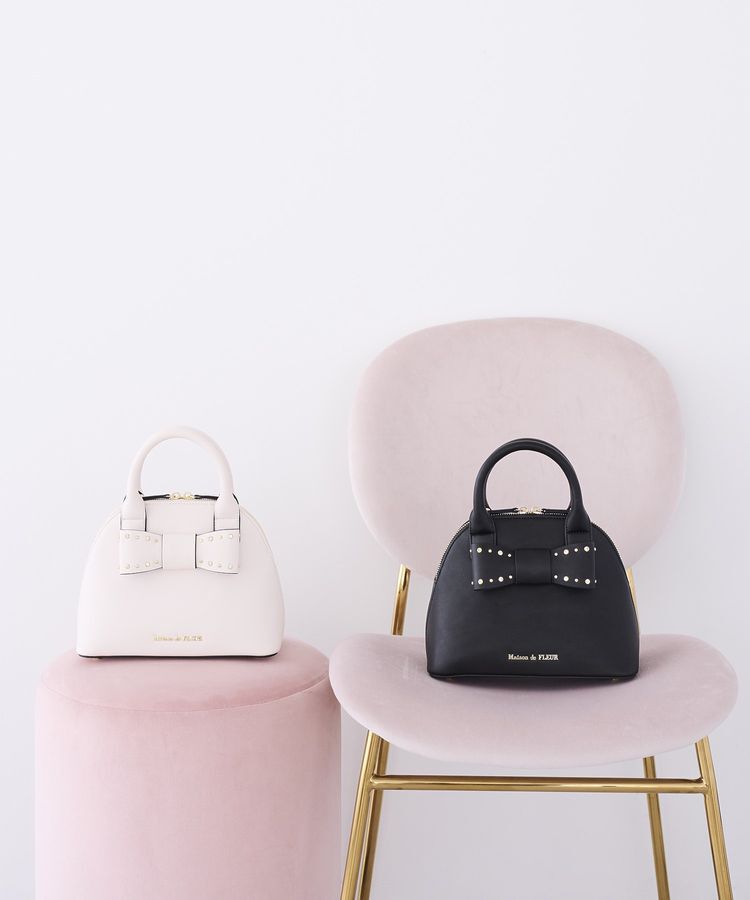 Maison de FLEUR「リボンハーフムーン2Wayバッグ」|ハンドバッグ|