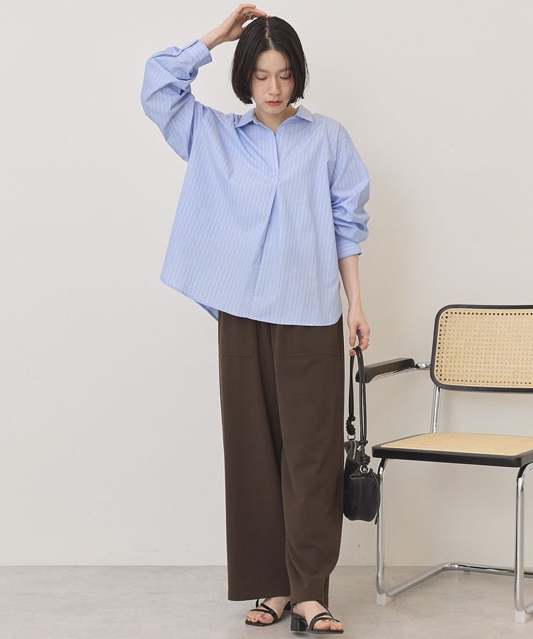 AMERICAN HOLIC「【イージーケア】バックギャザースキッパーシャツ」|シャツ・ブラウス|