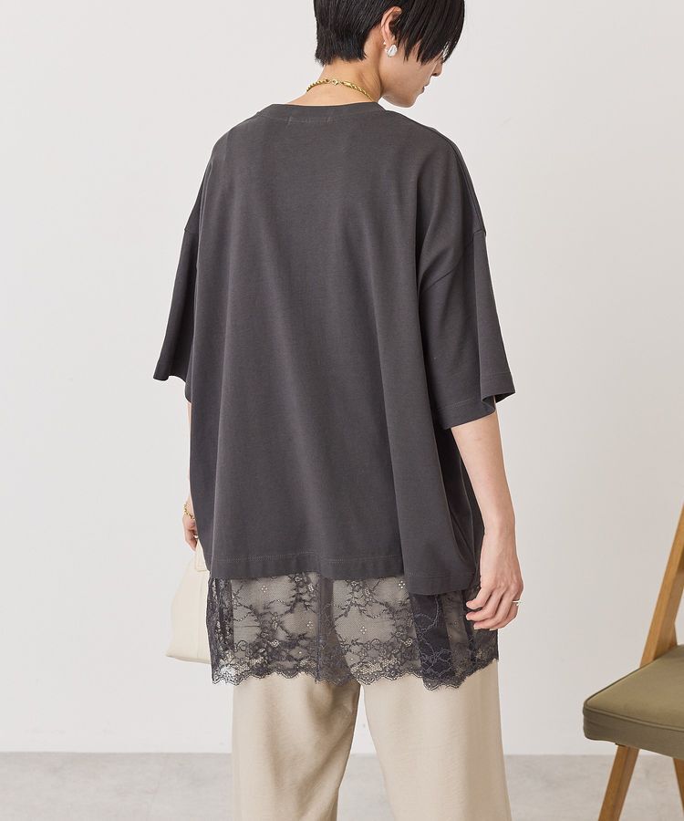 AMERICAN HOLIC「カレッジロゴレースドッキングTシャツ」|Tシャツ・カットソー|