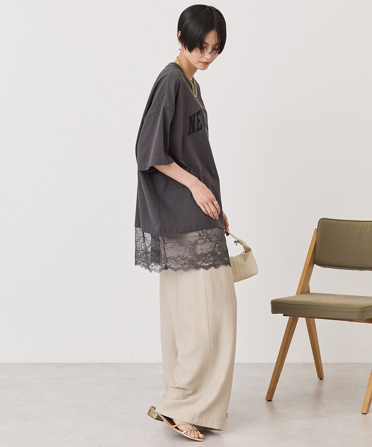 AMERICAN HOLIC「カレッジロゴレースドッキングTシャツ」|Tシャツ・カットソー|