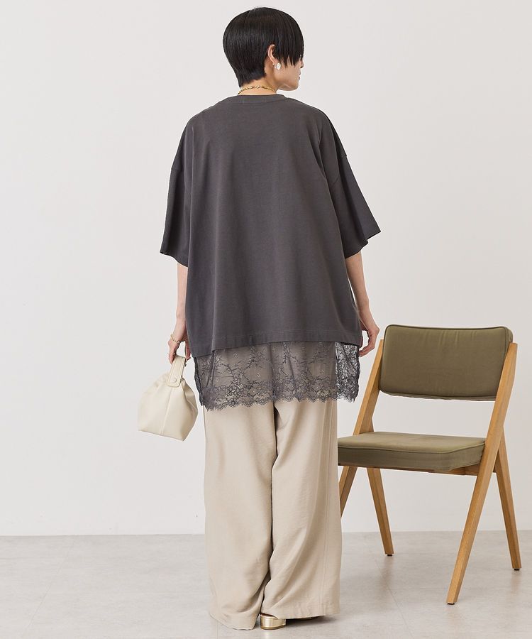 AMERICAN HOLIC「カレッジロゴレースドッキングTシャツ」|Tシャツ・カットソー|