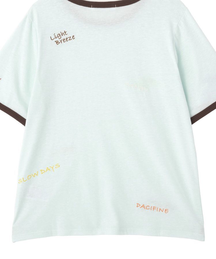 AMERICAN HOLIC「ランダムロゴ刺繍リンガーTシャツ」|Tシャツ・カットソー|