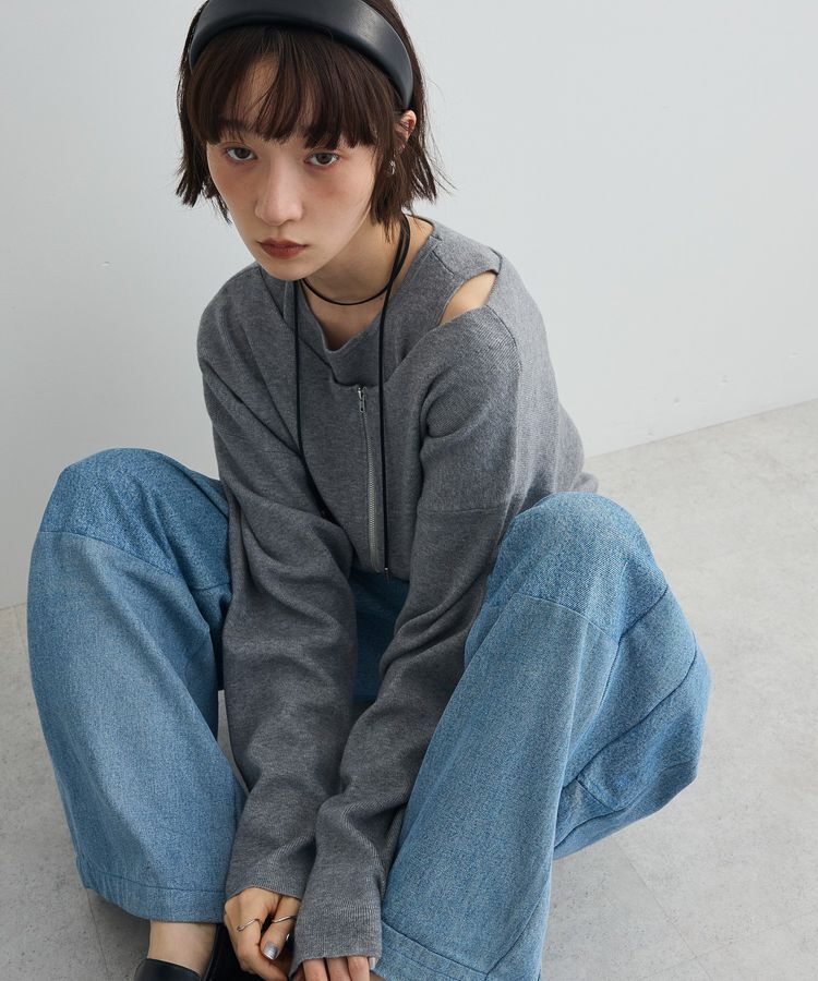 AnriettMusee「SET2点Zipニットカーディガン+アメスリタンク」|ニット・セーター|