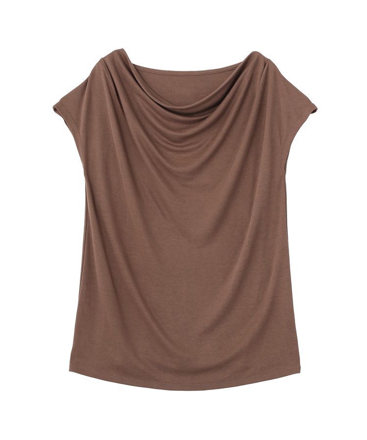 YECCA VECCA「【接触冷感】ドレープカットトップス」|Tシャツ・カットソー|
