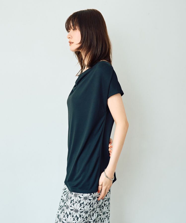 YECCA VECCA「【接触冷感】ドレープカットトップス」|Tシャツ・カットソー|