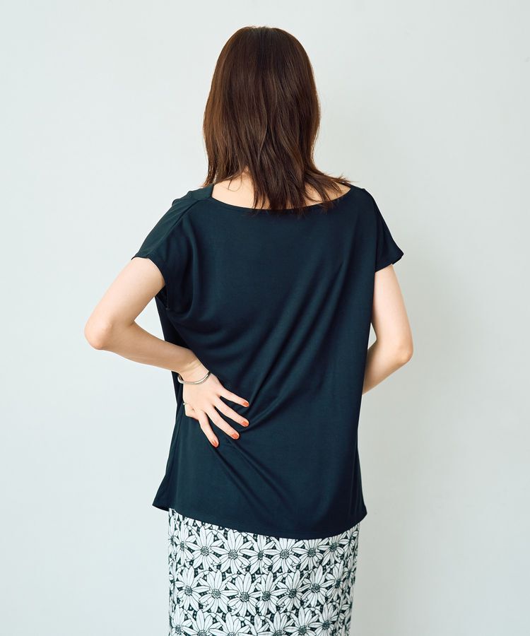 YECCA VECCA「【接触冷感】ドレープカットトップス」|Tシャツ・カットソー|