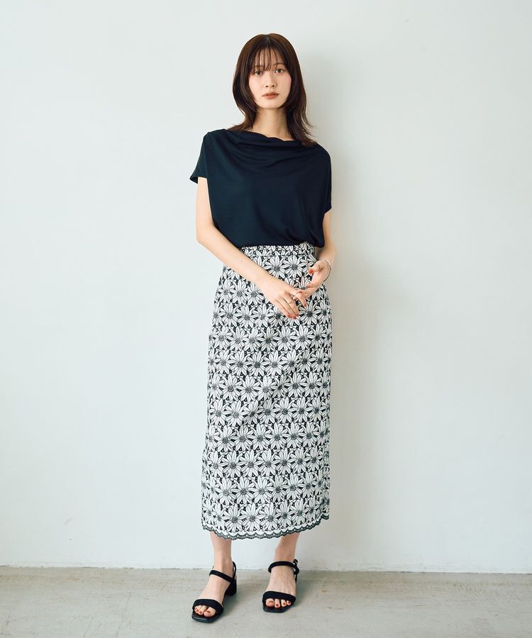 YECCA VECCA「【接触冷感】ドレープカットトップス」|Tシャツ・カットソー|