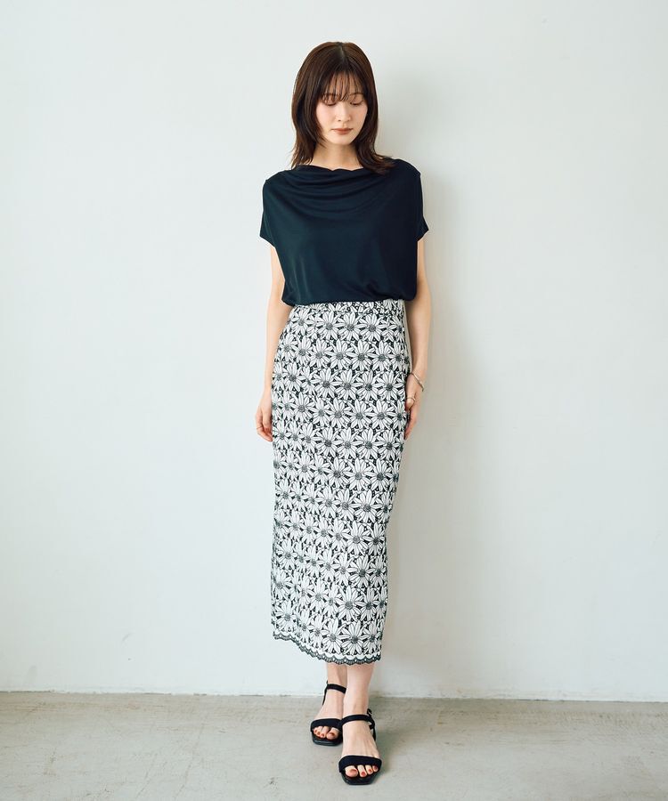 YECCA VECCA「【接触冷感】ドレープカットトップス」|Tシャツ・カットソー|