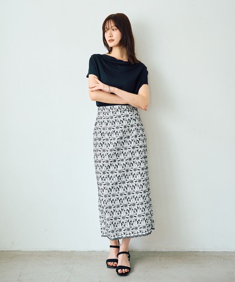 YECCA VECCA「【接触冷感】ドレープカットトップス」|Tシャツ・カットソー|