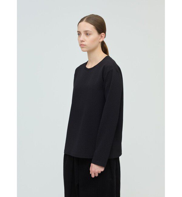 mizuiro ind「mizuiro ind ジャカードクルーネックプルオーバー」|Tシャツ・カットソー|