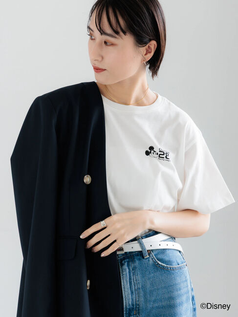 Te chichi「【Disney】MICKEY/ロゴプリントTシャツ」|Tシャツ・カットソー|