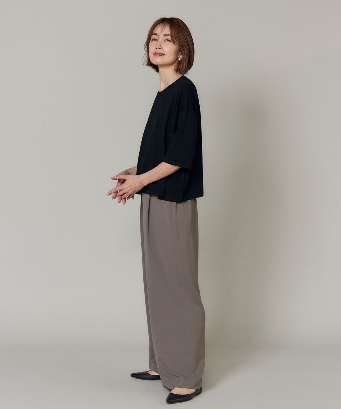 INED「Tシャツ風ニット」|ニット・セーター|