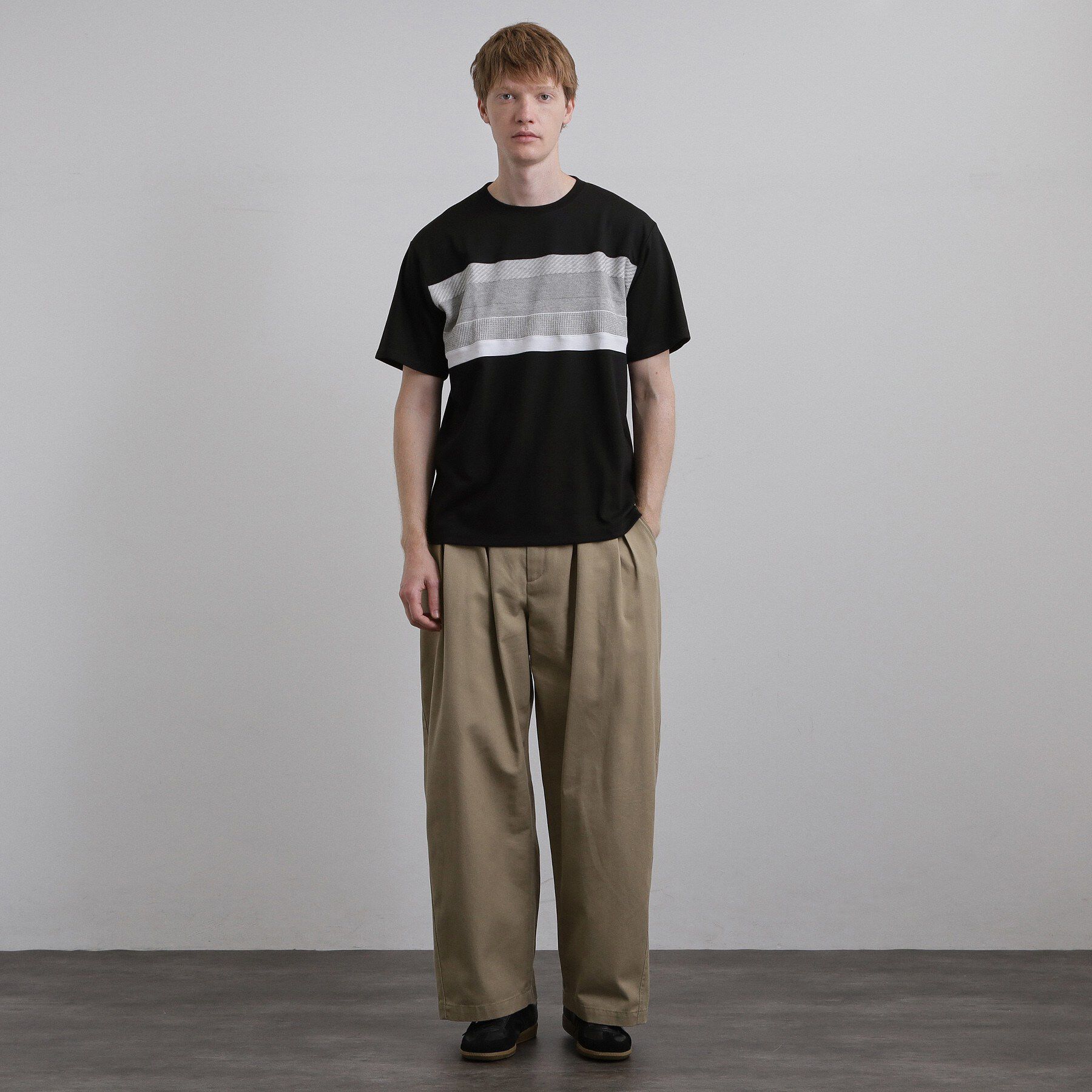tk.TAKEO KIKUCHI「パネルニット切替カットソー」|Tシャツ・カットソー|