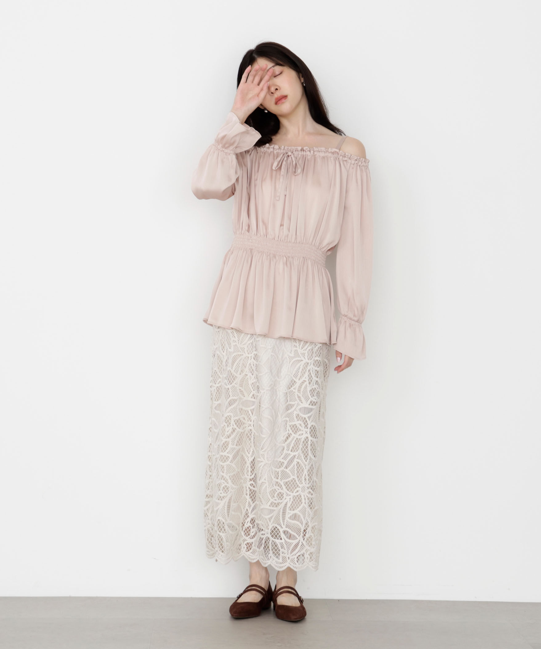PROPORTION BODY DRESSING「ケミカルレースナロースカート 25AW」|スカート|