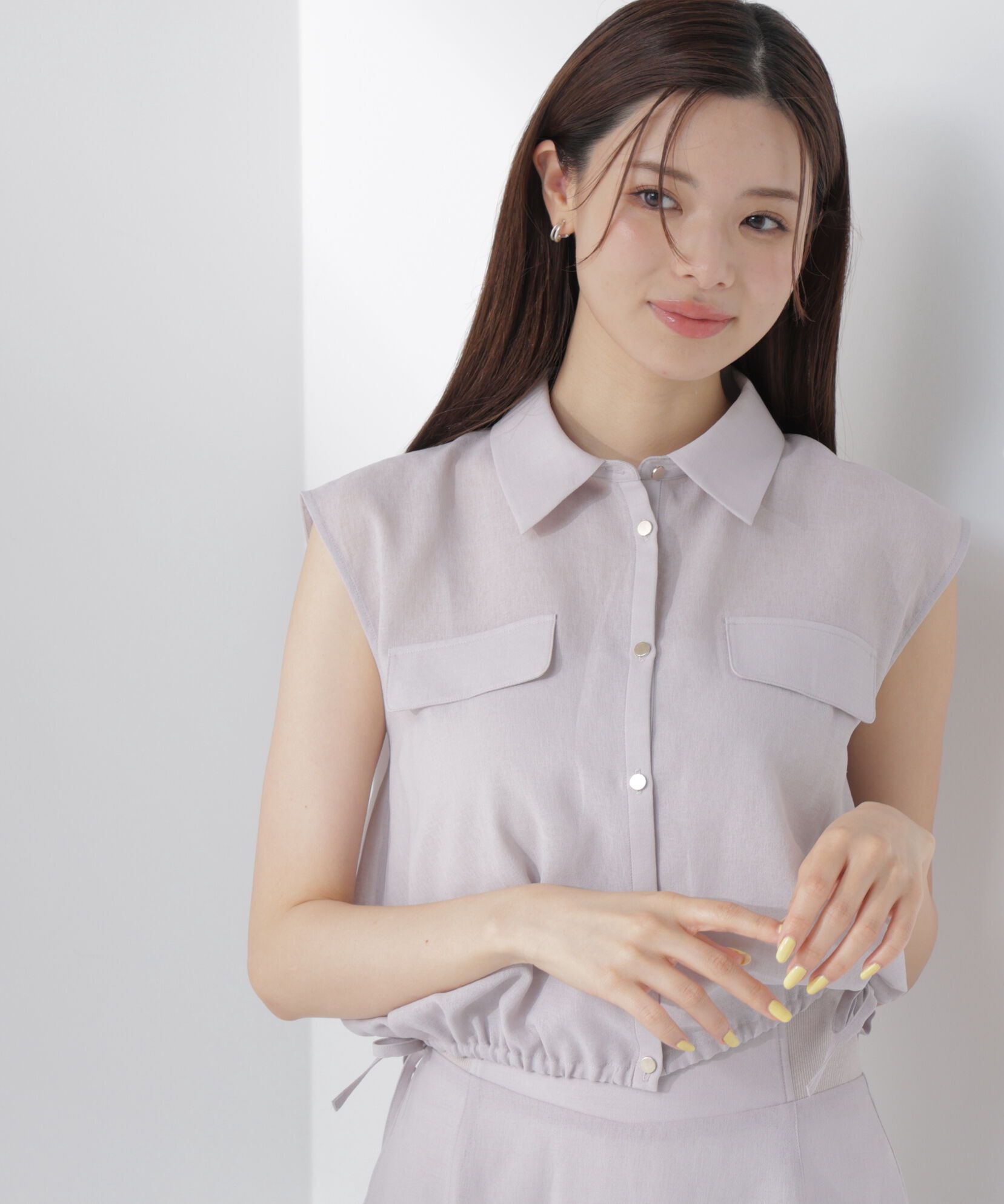 PROPORTION BODY DRESSING「フレンチスリーブ短丈シャツ」|シャツ・ブラウス|