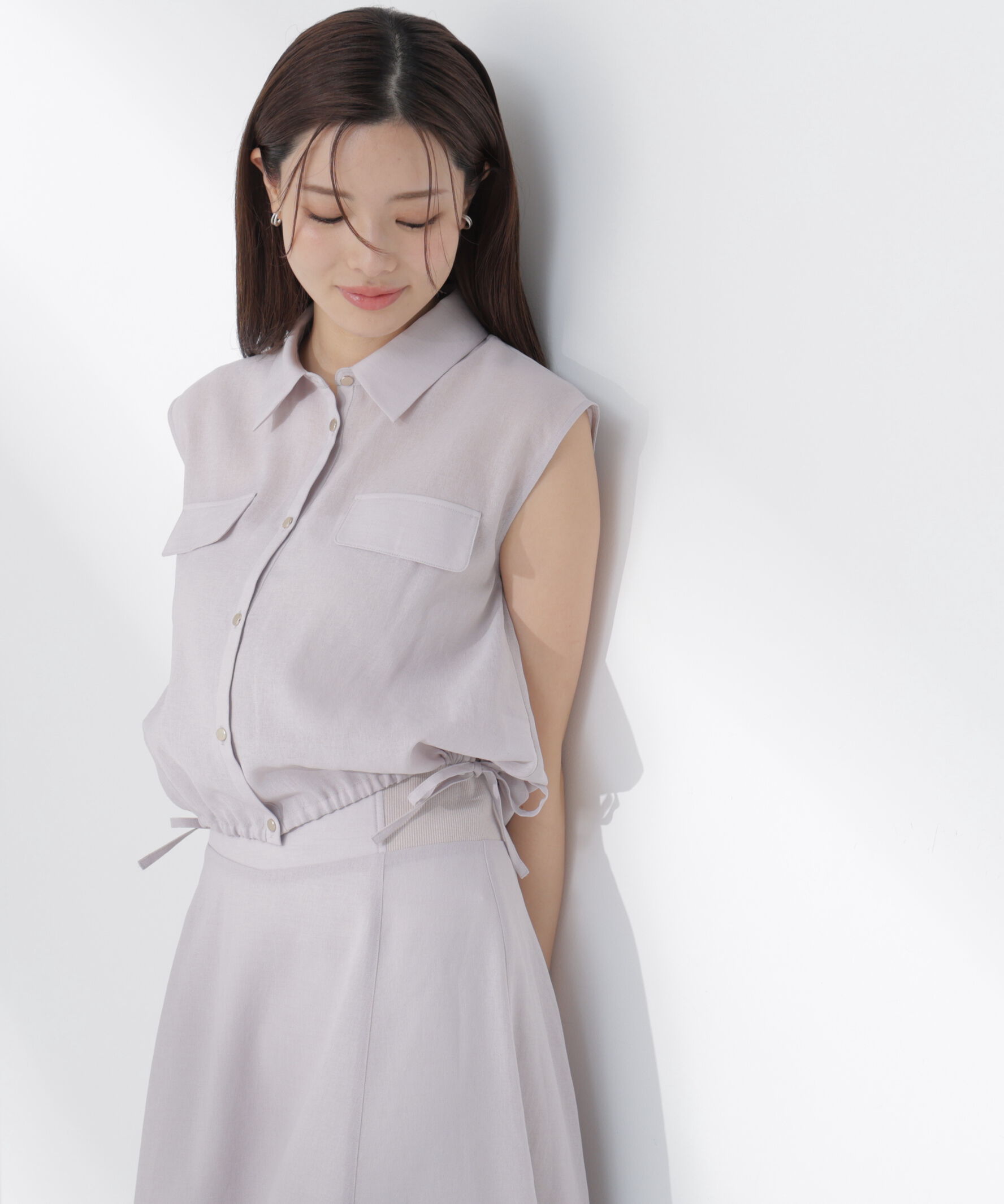 PROPORTION BODY DRESSING「フレンチスリーブ短丈シャツ」|シャツ・ブラウス|
