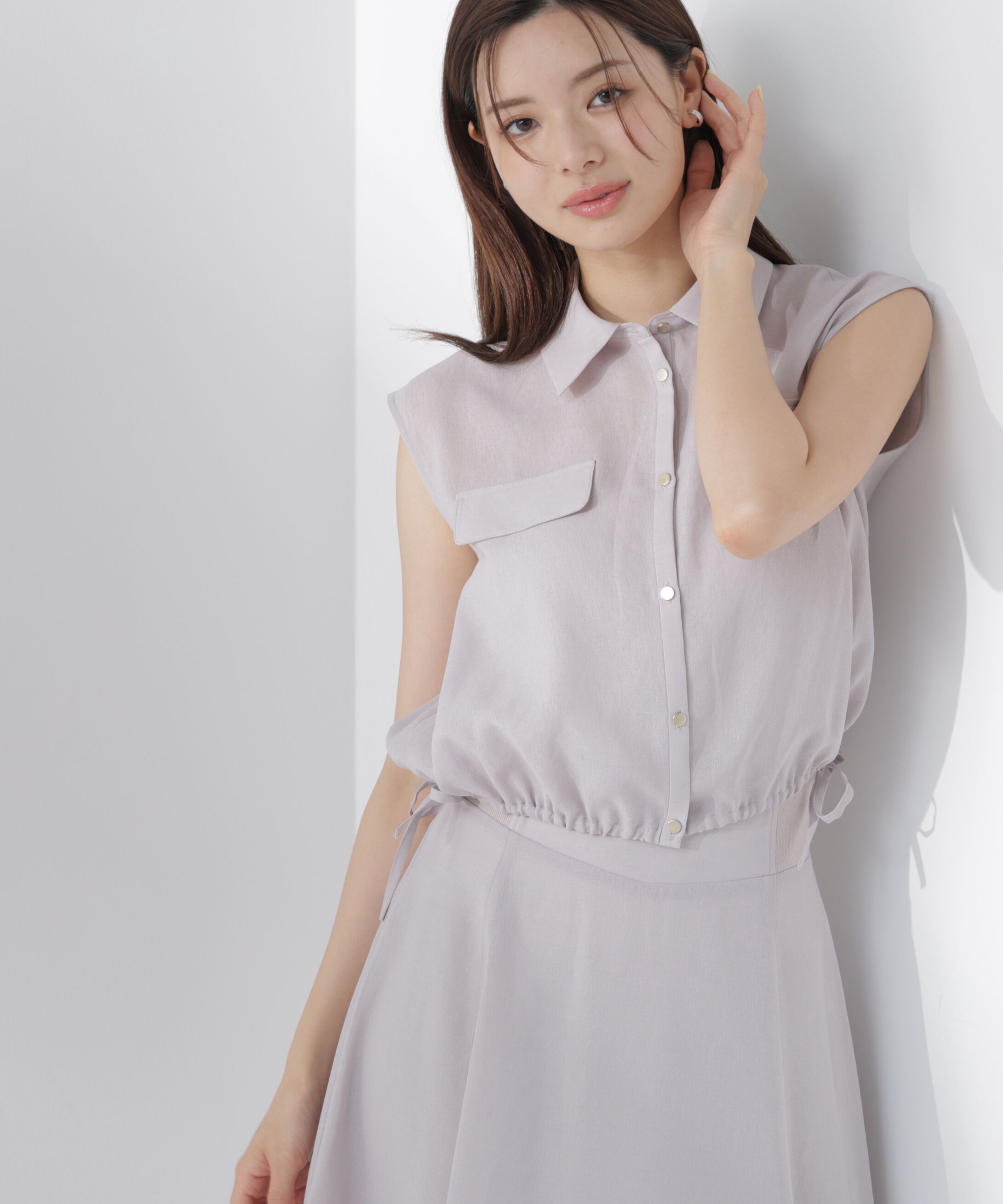 PROPORTION BODY DRESSING「フレンチスリーブ短丈シャツ」|シャツ・ブラウス|