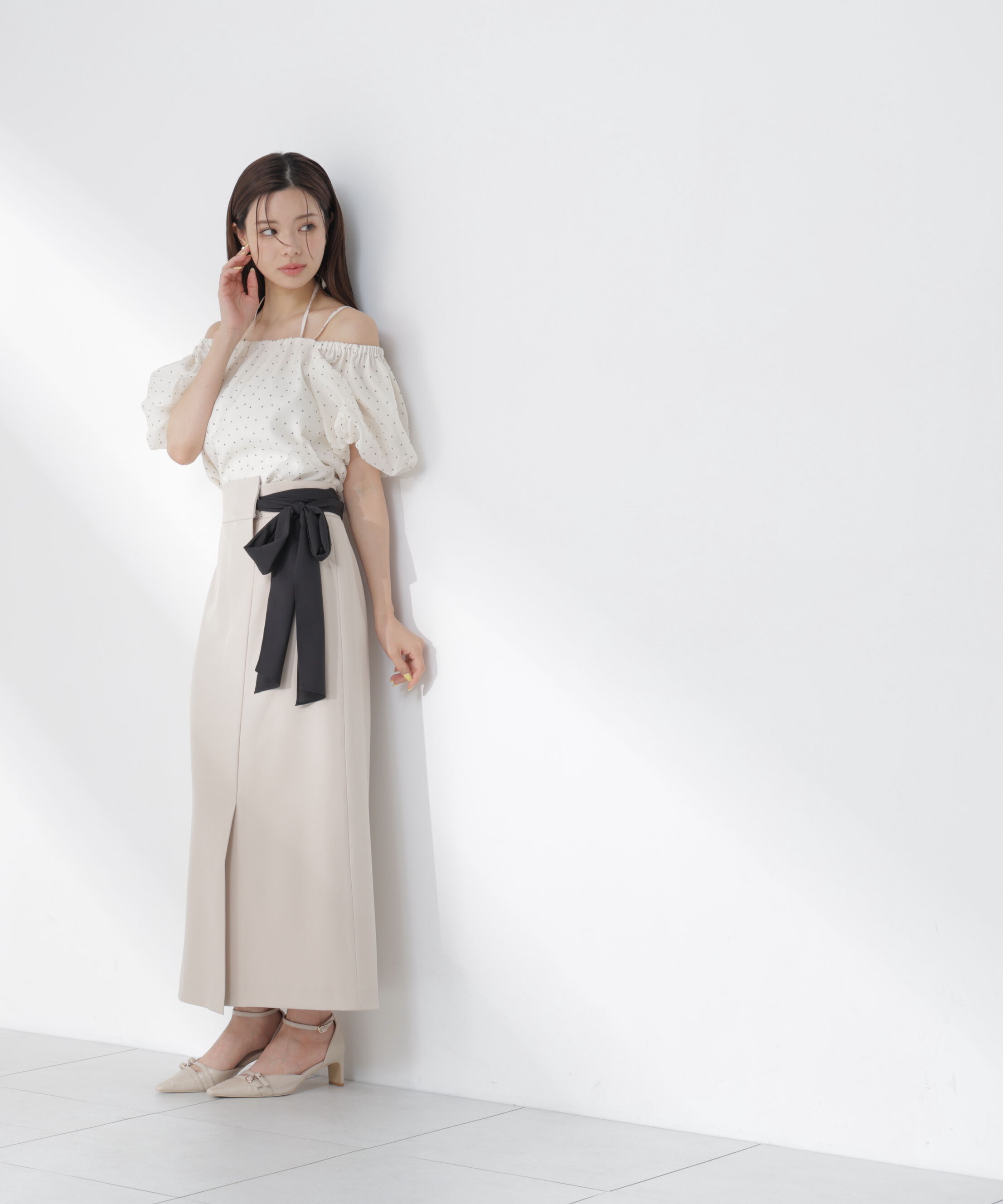 PROPORTION BODY DRESSING「サイドリボンナロースカート」|スカート|