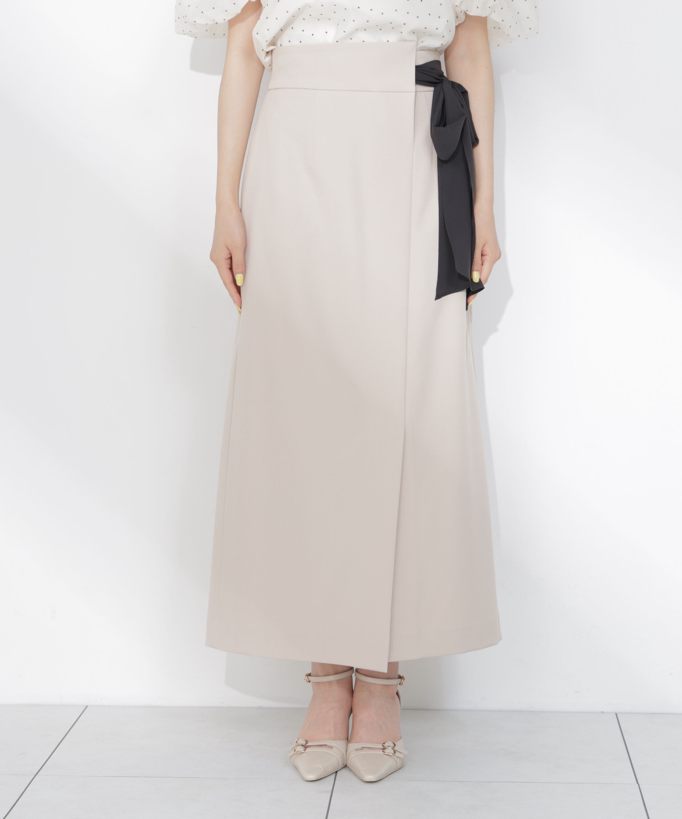 PROPORTION BODY DRESSING「サイドリボンナロースカート」|スカート|