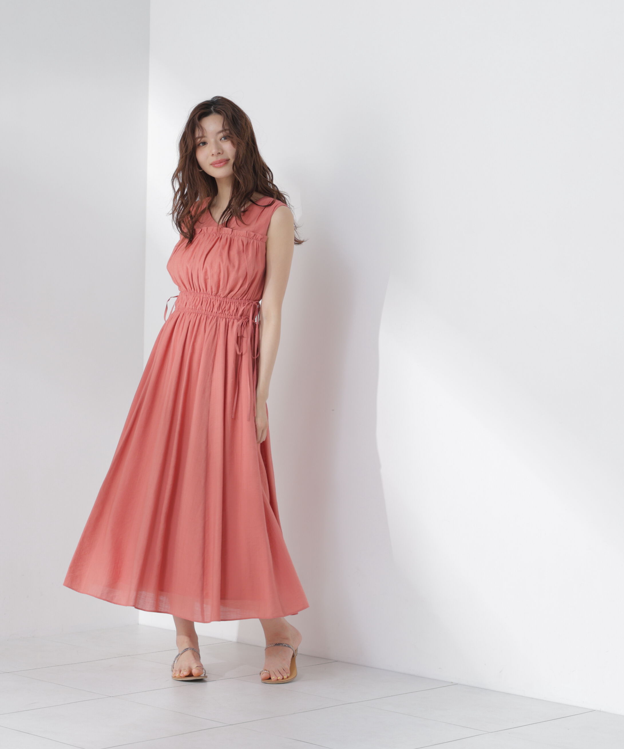 PROPORTION BODY DRESSING「ウエストリボンギャザーワンピース」|ワンピース|