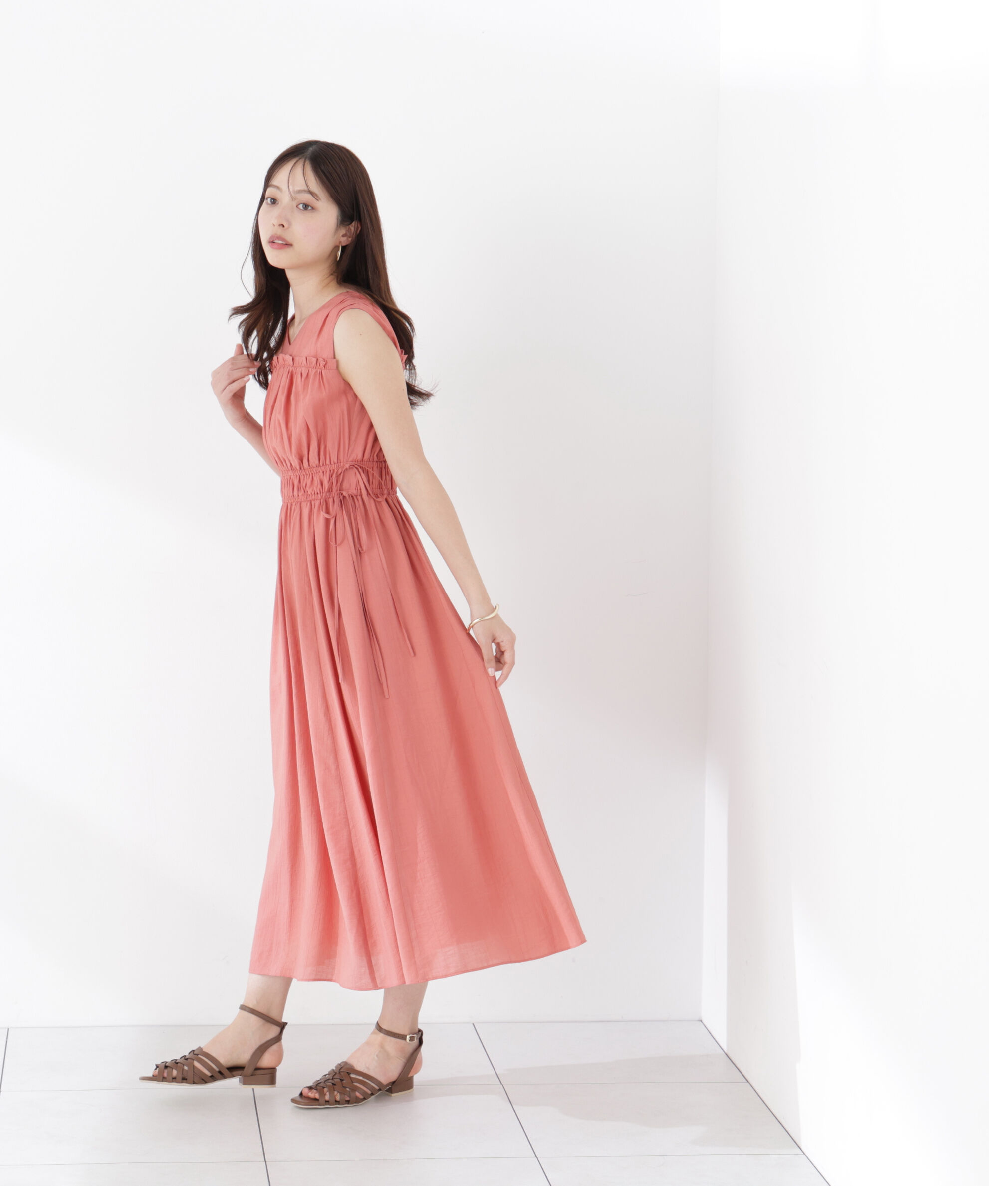 PROPORTION BODY DRESSING「ウエストリボンギャザーワンピース」|ワンピース|