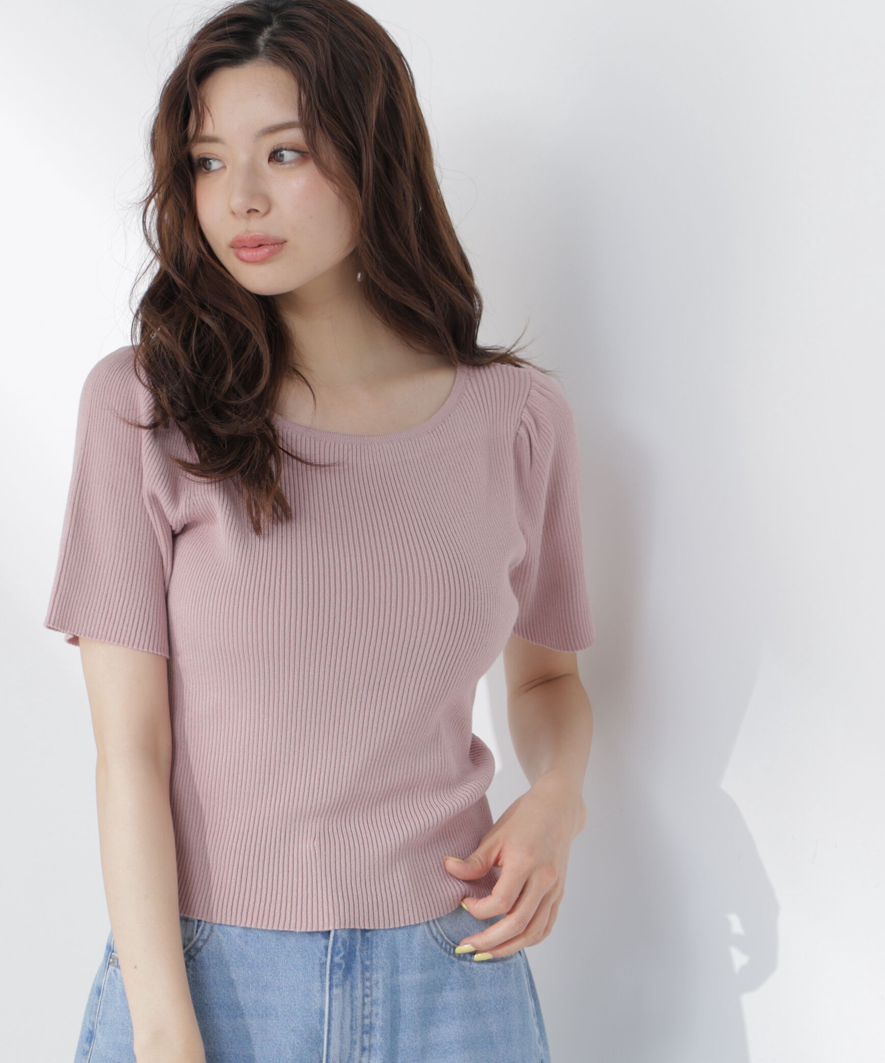 PROPORTION BODY DRESSING「前後2wayストラップラウンドリブニット」|ニット・セーター|