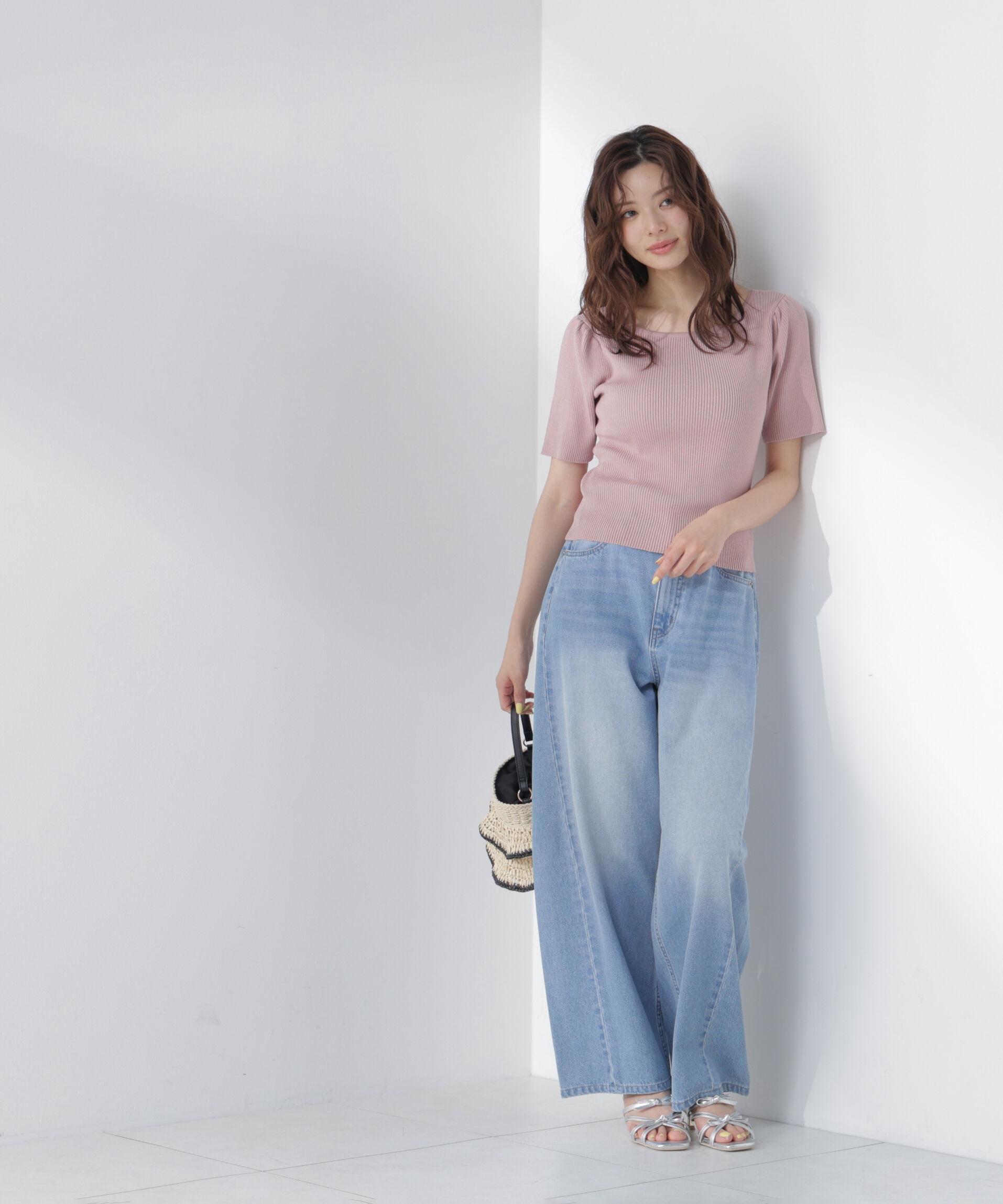 PROPORTION BODY DRESSING「前後2wayストラップラウンドリブニット」|ニット・セーター|