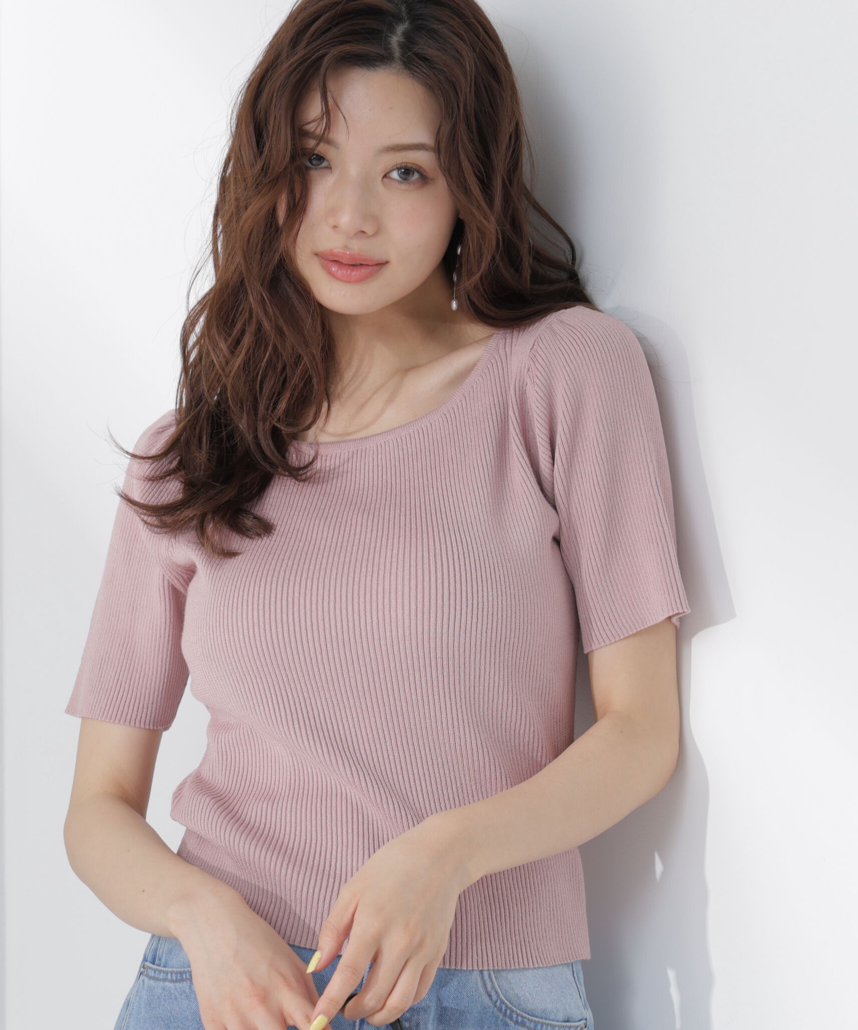 PROPORTION BODY DRESSING「前後2wayストラップラウンドリブニット」|ニット・セーター|