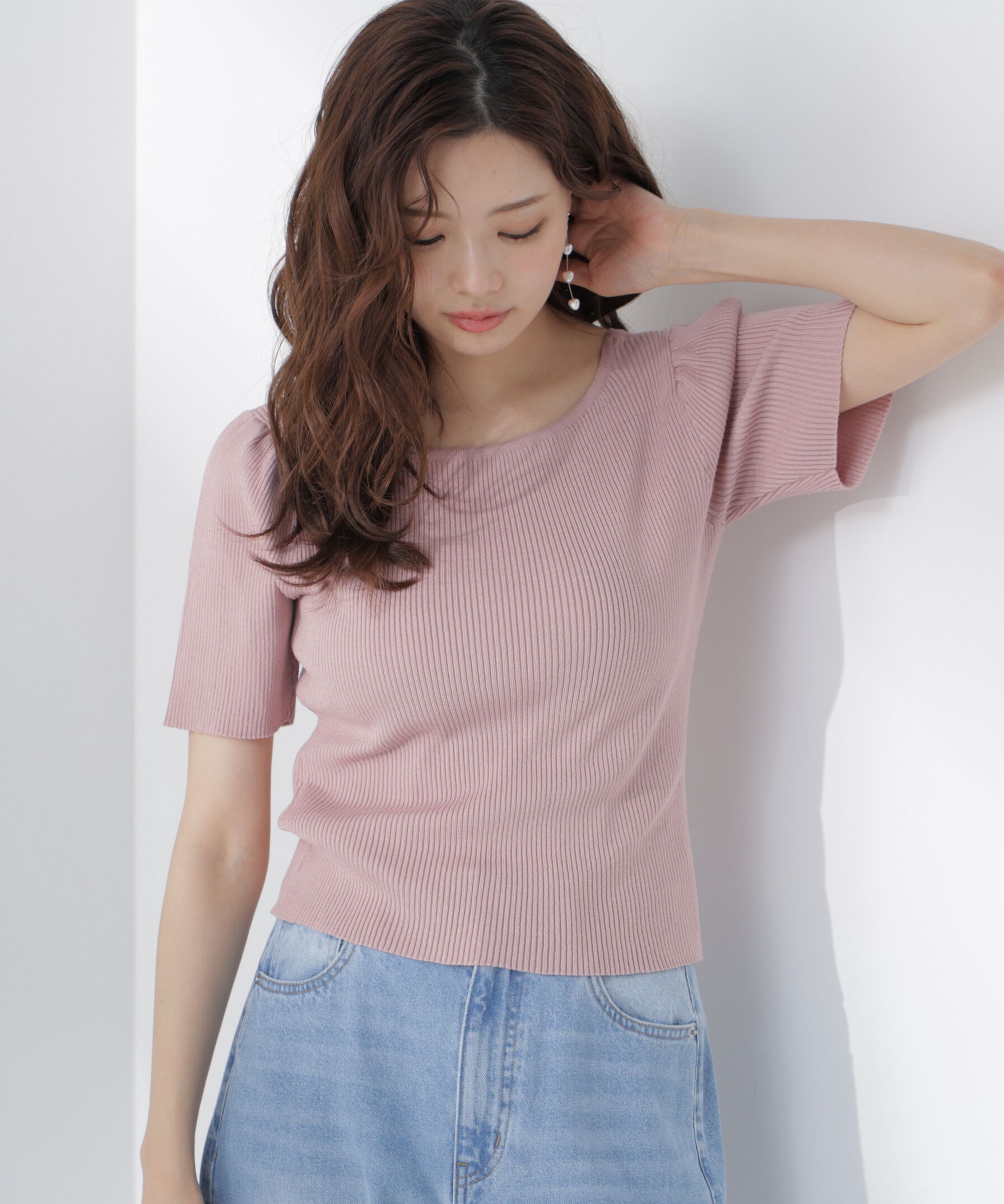 PROPORTION BODY DRESSING「前後2wayストラップラウンドリブニット」|ニット・セーター|