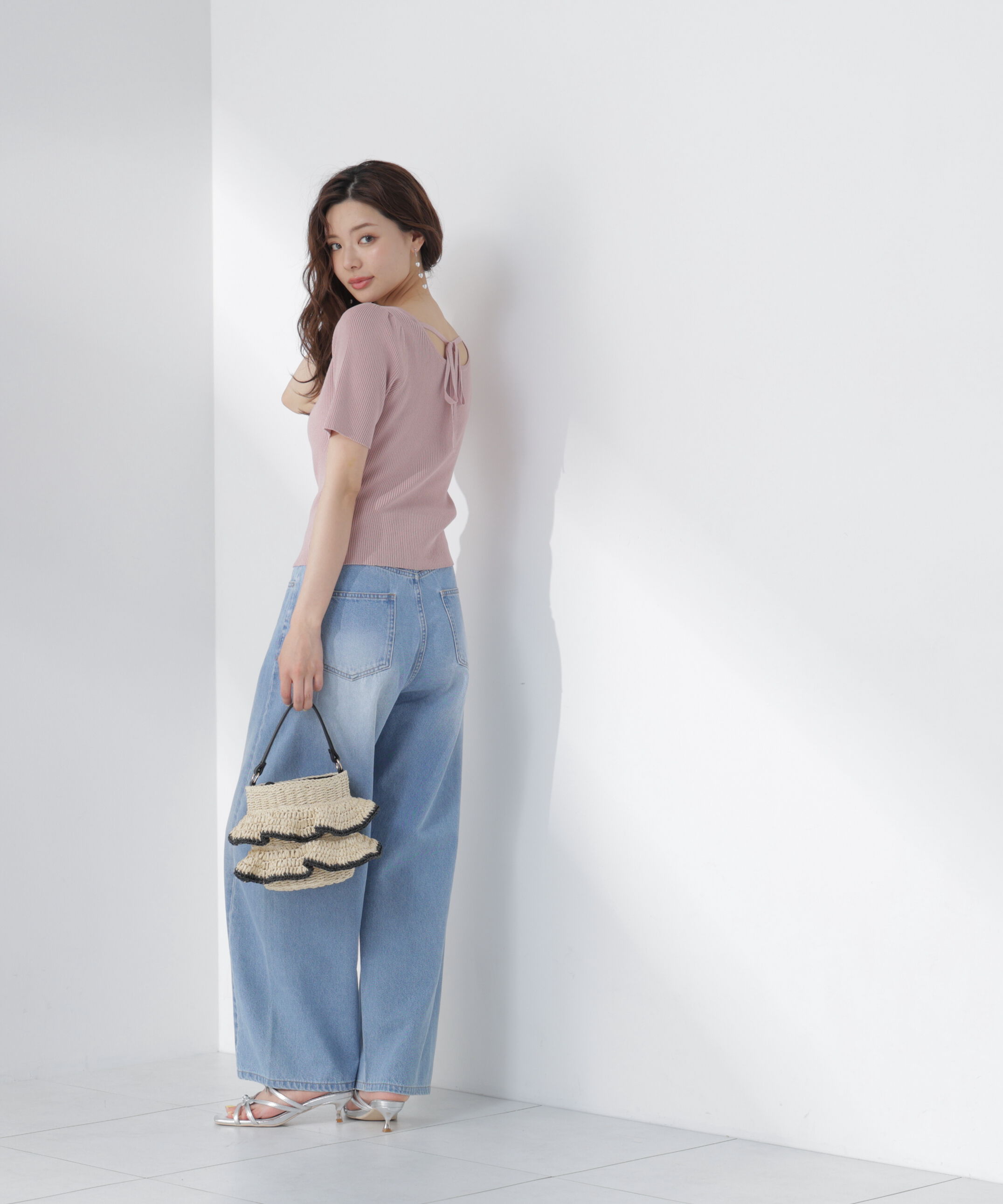 PROPORTION BODY DRESSING「前後2wayストラップラウンドリブニット」|ニット・セーター|