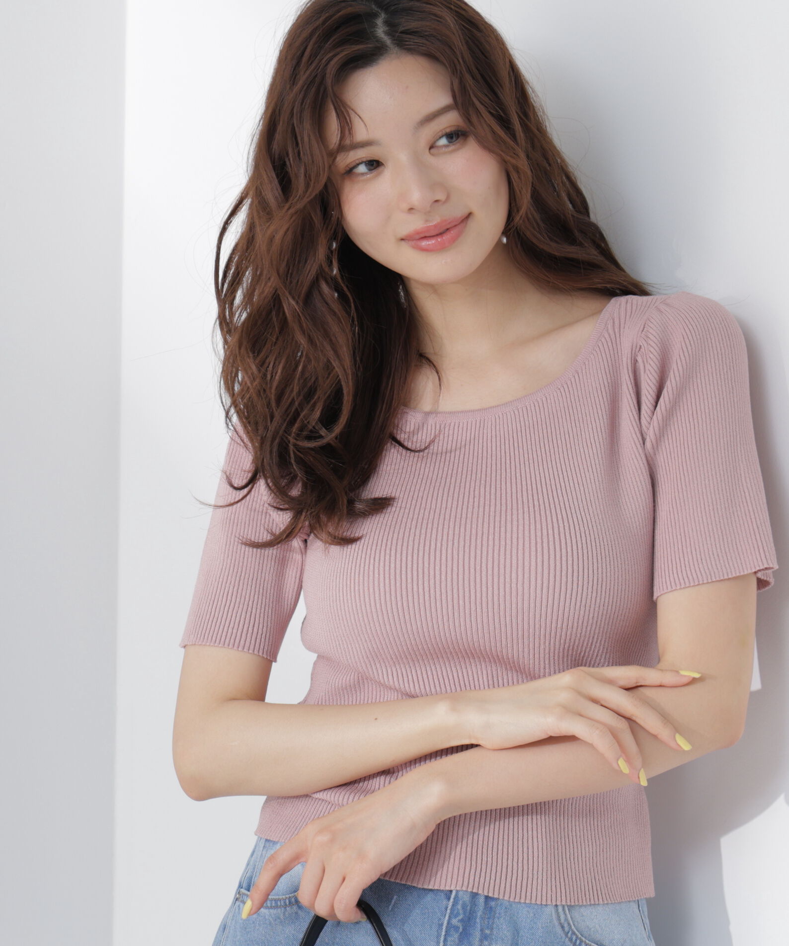 PROPORTION BODY DRESSING「前後2wayストラップラウンドリブニット」|ニット・セーター|
