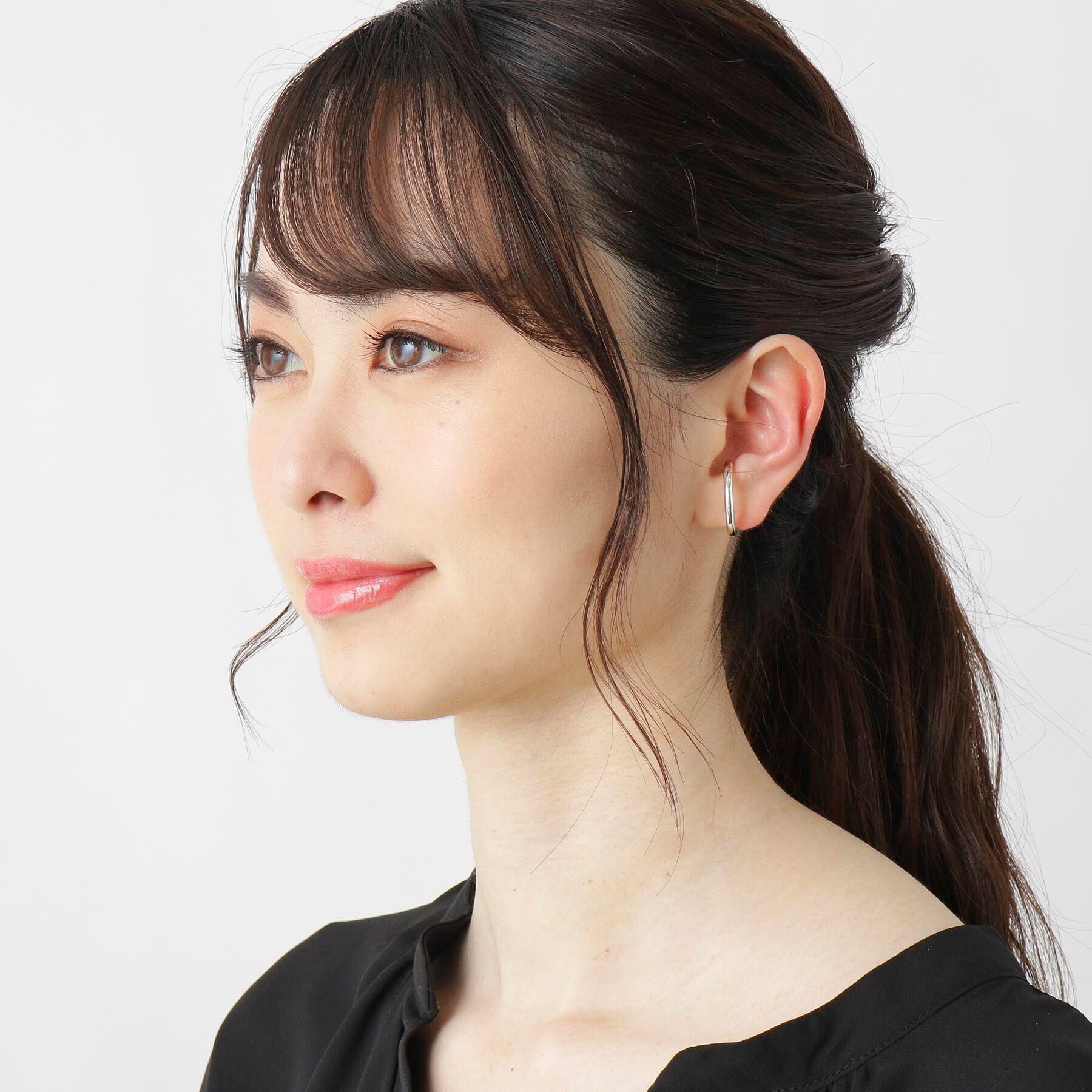COCOSHNIK「シルバー 丸線中折れ イヤーカフ大」|イヤーカフ|