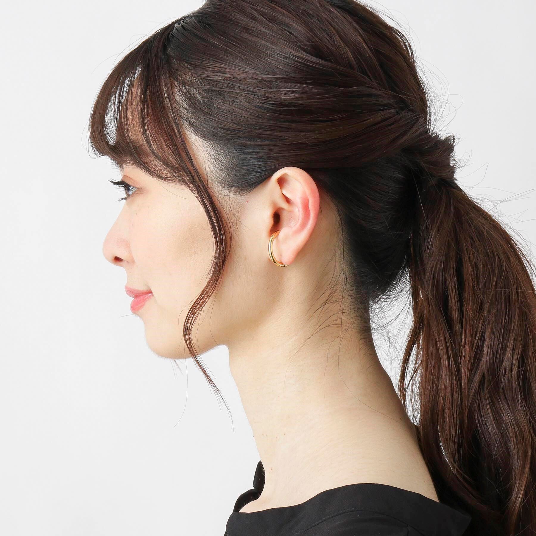 COCOSHNIK「シルバー 丸線中折れ イヤーカフ大」|イヤーカフ|