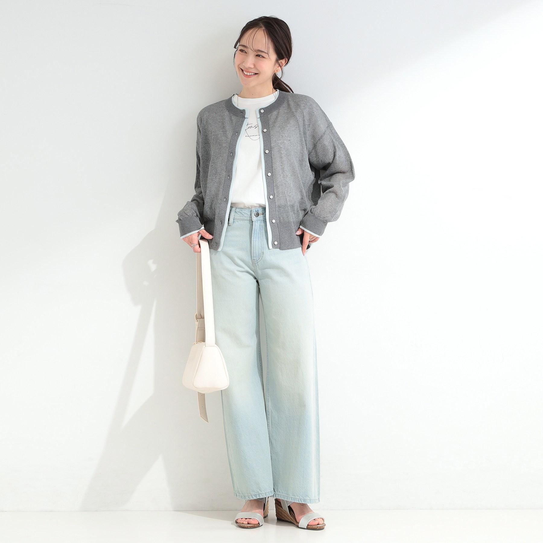 SHOO･LA･RUE「【SHOO・LA・RUE DENIM】体型カバーにも バギーデニムワイドパンツ」|デニム|