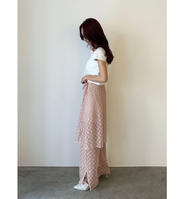 CALNAMUR「レースレイヤードスカートパンツ」|その他|