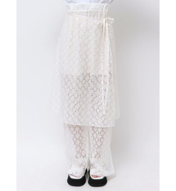 CALNAMUR「レースレイヤードスカートパンツ」|その他|