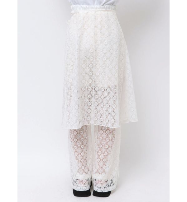 CALNAMUR「レースレイヤードスカートパンツ」|その他|