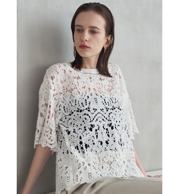 ELENDEEK「LACE T-BL」|シャツ・ブラウス|