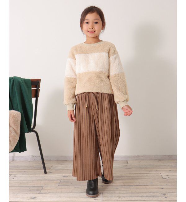 ikka kids「フェイクファー切り替えプルオーバー（120~160cm）」|Tシャツ・カットソー|
