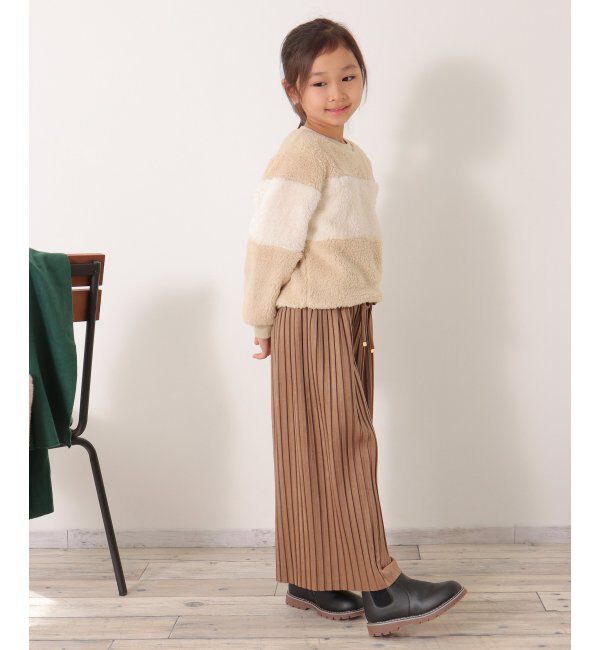 ikka kids「フェイクファー切り替えプルオーバー（120~160cm）」|Tシャツ・カットソー|