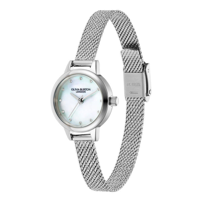 OLIVIA BURTON 「〈OLIVIA BURTON(ｵﾘﾋﾞｱﾊﾞｰﾄﾝ)〉ｸﾗｼｯｸ ﾐﾆﾏｻﾞｰｵﾌﾞﾊﾟｰﾙ ｸﾘｽﾀﾙ ｼﾙﾊﾞｰﾒｯｼｭ」|腕時計|
