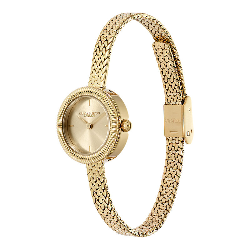 OLIVIA BURTON 「〈OLIVIA BURTON(ｵﾘﾋﾞｱﾊﾞｰﾄﾝ)〉ｸﾗｼｯｸ 20mm　ﾌｧｲﾝﾘｰｺﾞｰﾙﾄﾞﾒｯｼｭ」|腕時計|