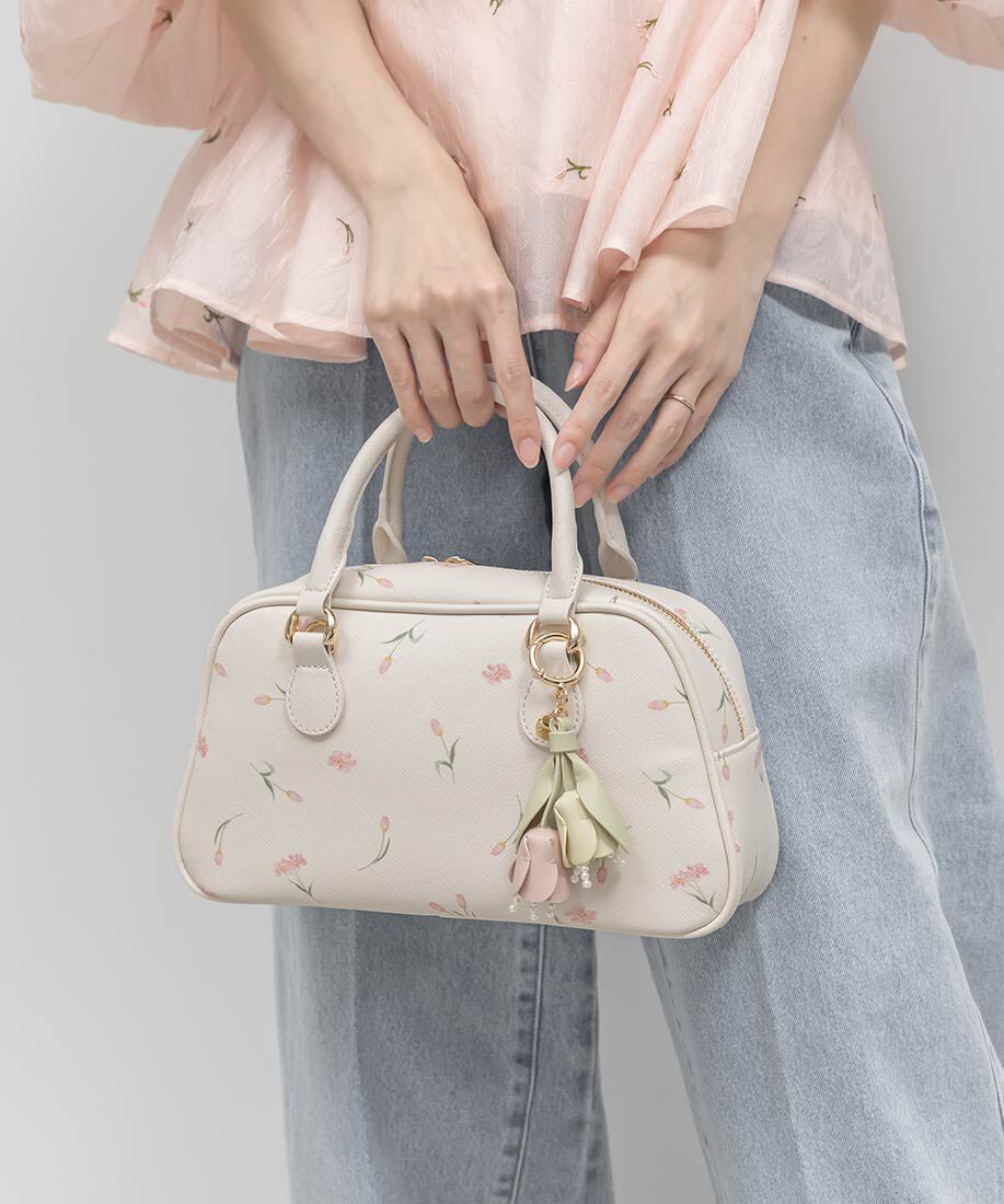  「【Tulip Collection】2WAY チューリップ柄ハンドバッグ」|ハンドバッグ|