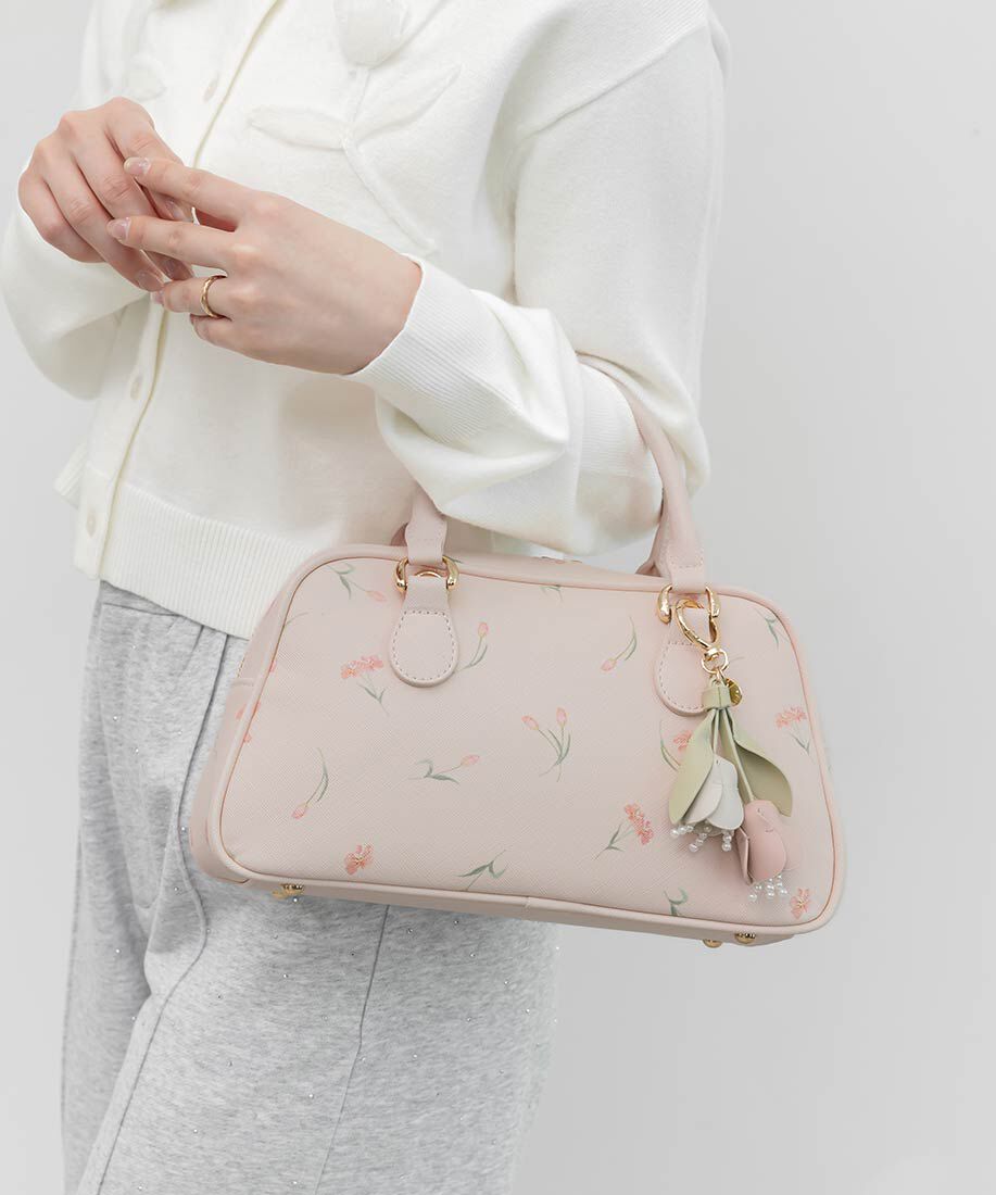  「【Tulip Collection】2WAY チューリップ柄ハンドバッグ」|ハンドバッグ|
