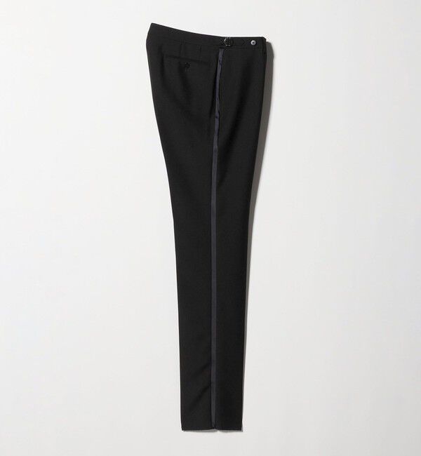 UNITED ARROWS「ブラック アジャスター ノープリーツ タキシードパンツ」|スーツ|