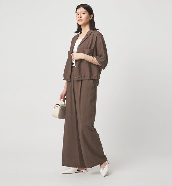 UNITED ARROWS green label relaxing「［size SHORTあり］【WEB限定】＜at ease＞ドロスト ワイド パンツ」|その他|