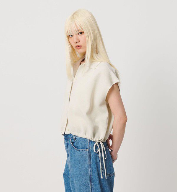 BEAUTY&YOUTH UNITED ARROWS「ヘムドローストリング シャツカーディガン ウォッシャブル」|ニット・セーター|