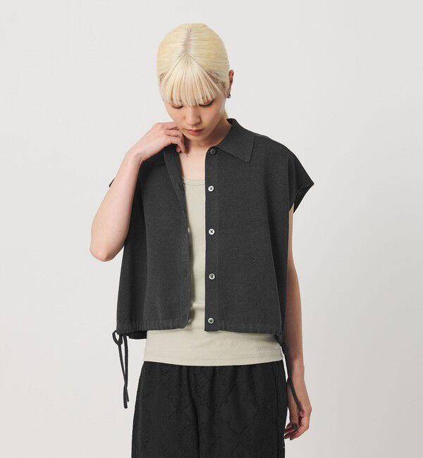 BEAUTY&YOUTH UNITED ARROWS「ヘムドローストリング シャツカーディガン ウォッシャブル」|ニット・セーター|