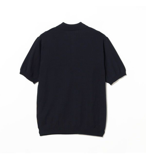 BEAMS PLUS「Half Zip Panel Polo Ombre Plaid」|ポロシャツ|