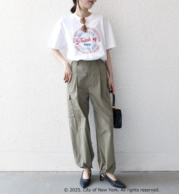 SHIPS any「GOOD ROCK SPEED:〈洗濯機可能〉NYC ラウンド ロゴ プリント TEE」|Tシャツ・カットソー|
